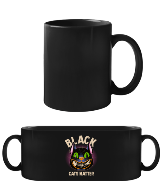 Black Cats Matter - Schwarze Tasse - Schwarz - Vorne