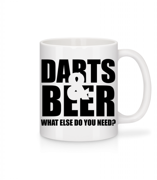 Darts And Beer - Tasse - Weiß - Vorn