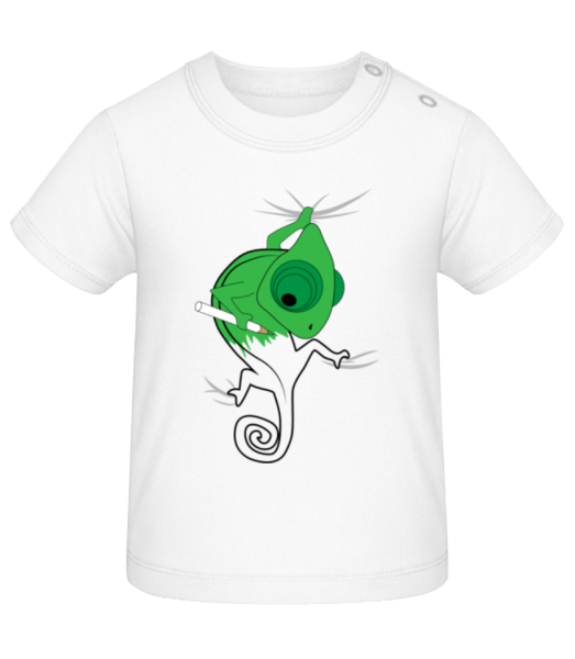 Chameleon Kids Comic - Baby T-Shirt - Weiß - Vorne
