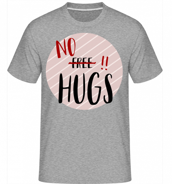 No Hugs - Shirtinator Männer T-Shirt - Grau meliert - Vorn