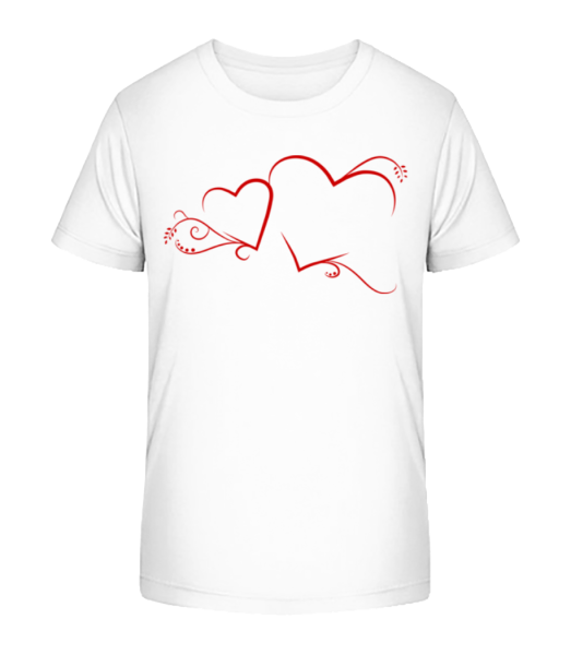 Herzen - Kinder Bio T-Shirt Stanley Stella - Weiß - Vorne