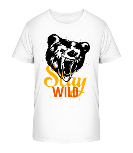 Stay Wild - Kinder Bio T-Shirt Stanley Stella - Weiß - Vorne