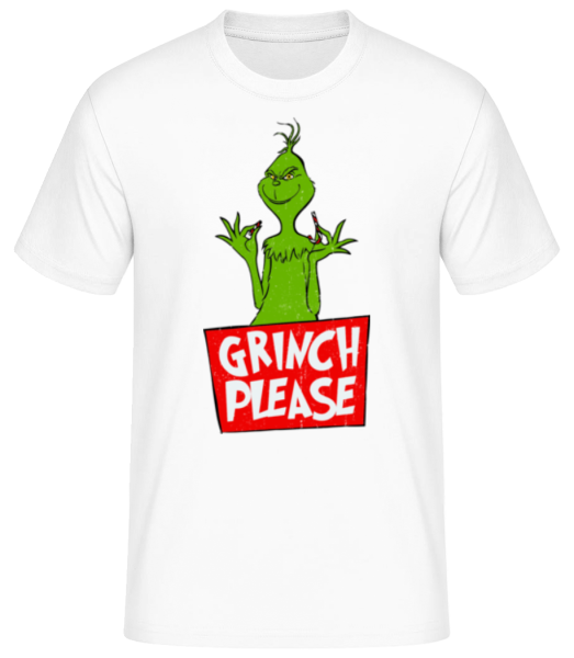 Grinch Please - Männer Basic T-Shirt - Weiß - Vorne
