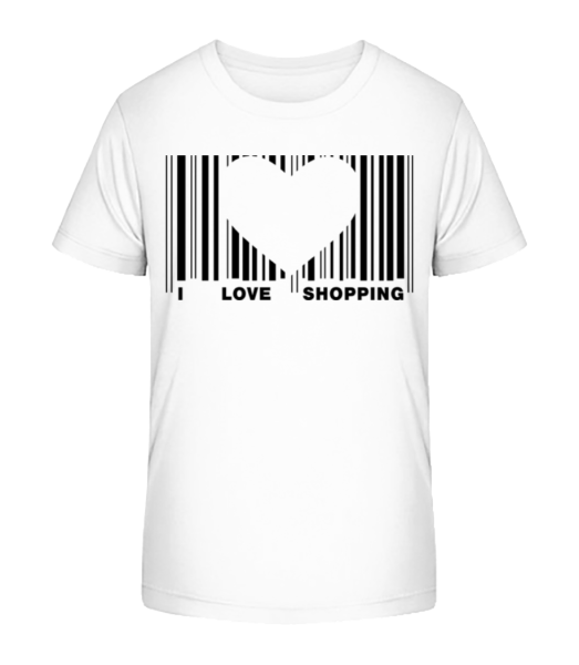 Barcode Love Shopping - Kinder Bio T-Shirt Stanley Stella - Weiß - Vorne