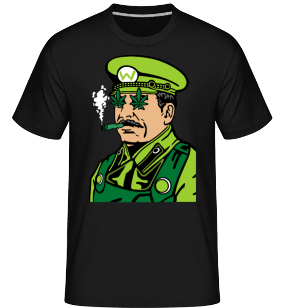 Mario Stalin Weed - Shirtinator Männer T-Shirt - Schwarz - Vorne