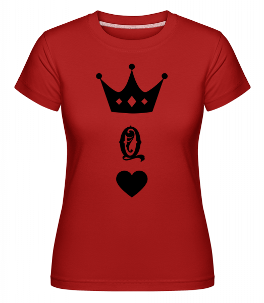 Dame Krone - Shirtinator Frauen T-Shirt - Rot - Vorn