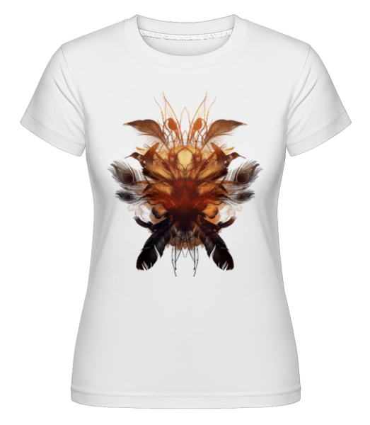 Feder Vogelnest - Shirtinator Frauen T-Shirt - Weiß - Vorne