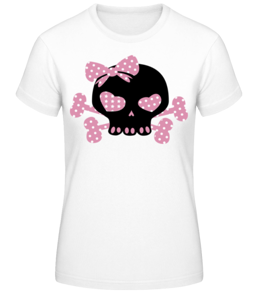 Emo Skull Stars - Frauen Basic T-Shirt - Weiß - Vorne