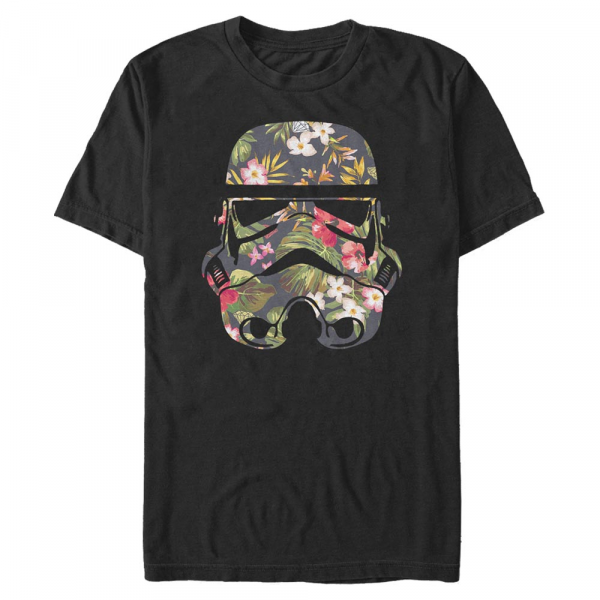 Star Wars - Stormtrooper Storm Flowers - Männer T-Shirt - Schwarz - Vorne