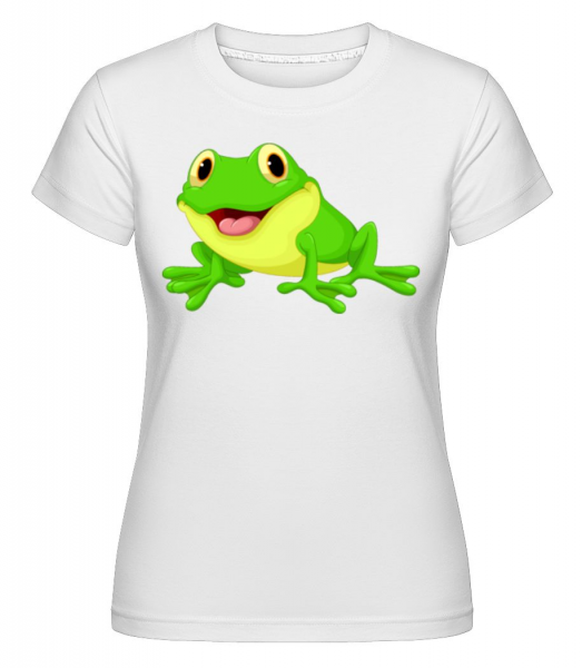 Frosch Mit Offenem Mund - Shirtinator Frauen T-Shirt - Weiß - Vorne