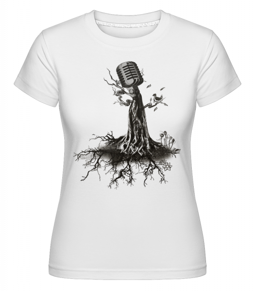 Mikrofon Baum - Shirtinator Frauen T-Shirt - Weiß - Vorn