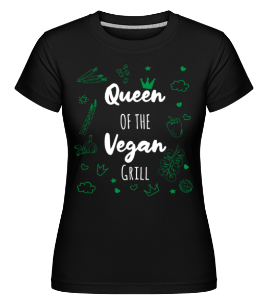 Queen Of The Vegan - Shirtinator Frauen T-Shirt - Schwarz - Vorne