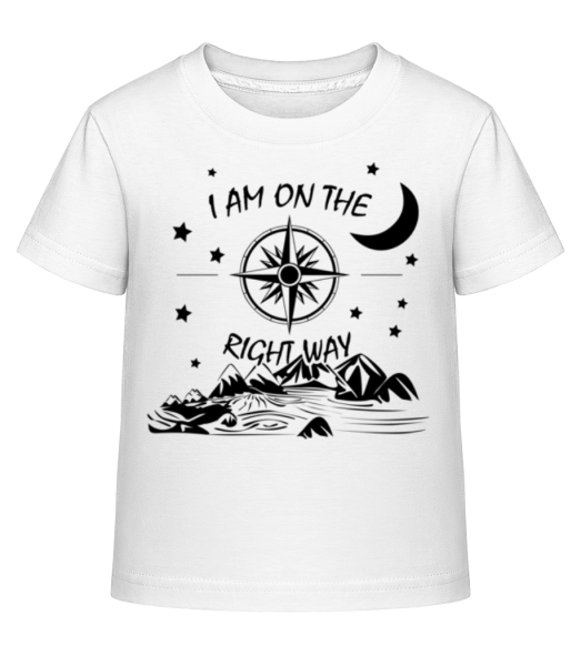 I Am On The Right Way - Kinder Shirtinator T-Shirt - Weiß - Vorne