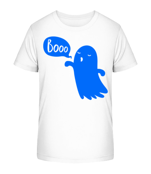 Booo Geist - Kinder Bio T-Shirt Stanley Stella - Weiß - Vorne