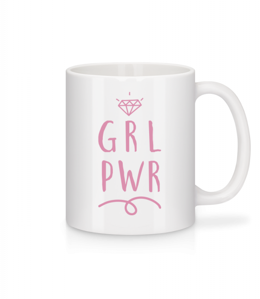 GRL PWR - Tasse - Weiß - Vorn