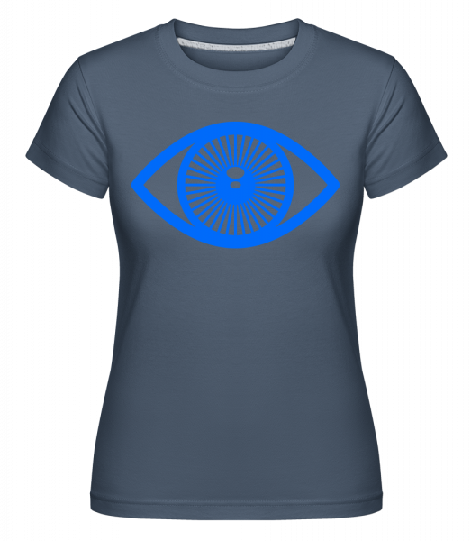 Auge - Shirtinator Frauen T-Shirt - Denim - Vorn