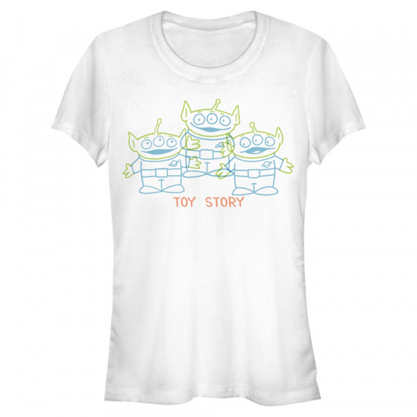Disney - Toy Story - Aliens Scribble - Frauen T-Shirt - Weiß - Vorne