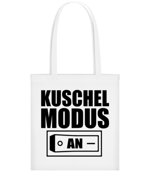 Kuschel Modus An - Stofftasche - Weiß - Vorne