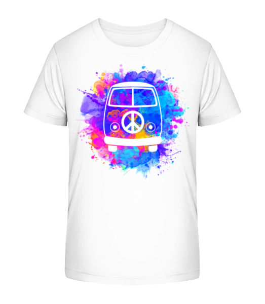 Hippie Bus - Kinder Bio T-Shirt Stanley Stella - Weiß - Vorne