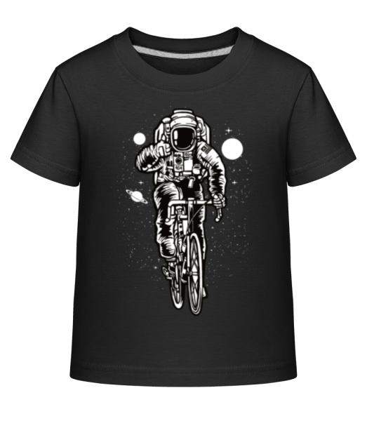 Astronaut Bicycle - Kinder Shirtinator T-Shirt - Schwarz - Vorne