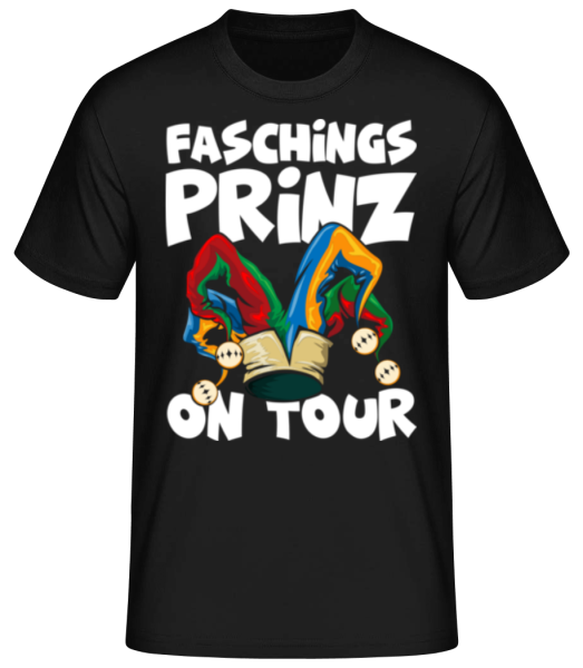Faschings Prinz - Männer Basic T-Shirt - Schwarz - Vorne