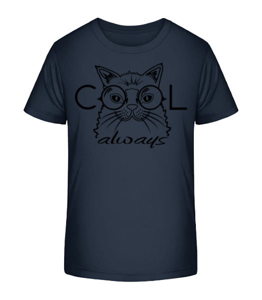 Cool Cat Always - Kinder Bio T-Shirt Stanley Stella - Marine - Vorne