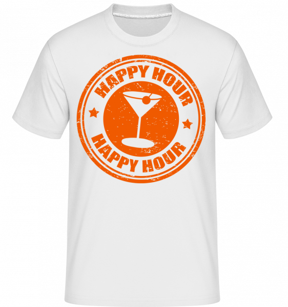 Happy Hour Cocktail - Shirtinator Männer T-Shirt - Weiß - Vorn