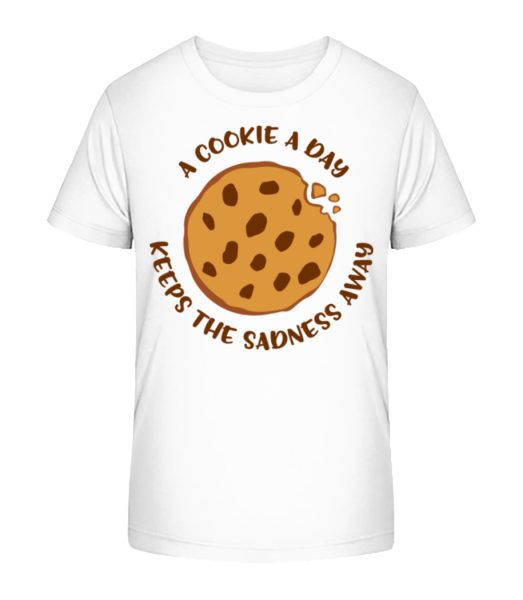 A Cookie A Day - Kinder Bio T-Shirt Stanley Stella - Weiß - Vorne