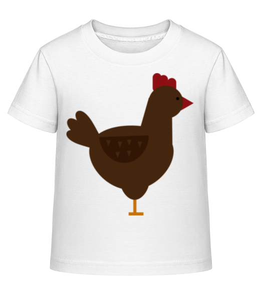 Huhn bild - Kinder Shirtinator T-Shirt - Weiß - Vorne