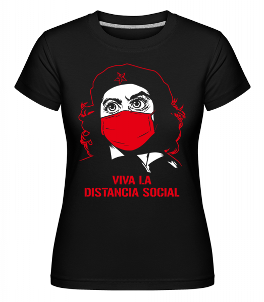 Distancia Social - Shirtinator Frauen T-Shirt - Schwarz - Vorn