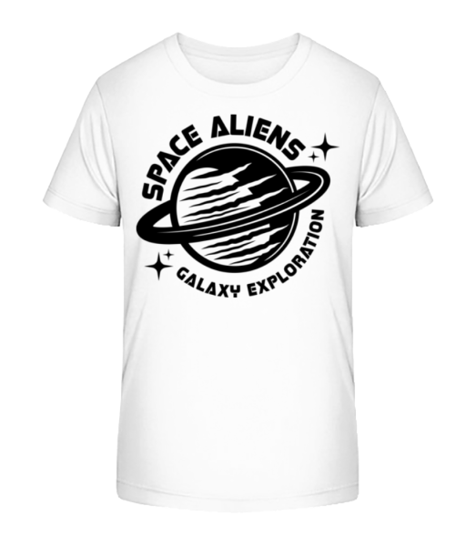 Space Aliens Galaxy Exploration - Kinder Bio T-Shirt Stanley Stella - Weiß - Vorne