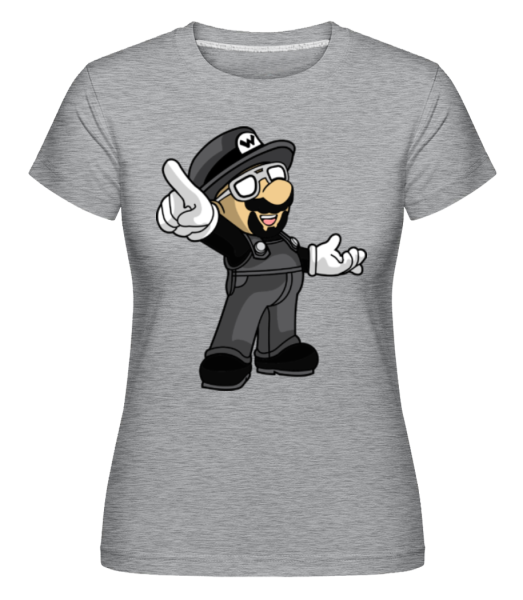 Super Mario Walter White - Shirtinator Frauen T-Shirt - Grau meliert - Vorne