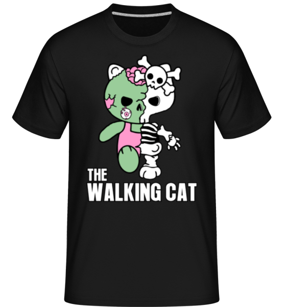 The Walking Cat - Shirtinator Männer T-Shirt - Schwarz - Vorne