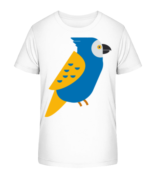 Papagei Bild - Kinder Bio T-Shirt Stanley Stella - Weiß - Vorne