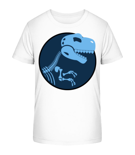 Dinosaurier Logo - Kinder Bio T-Shirt Stanley Stella - Weiß - Vorne