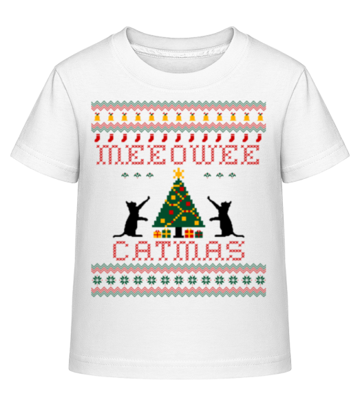 MEEOWEE Catmas - Kinder Shirtinator T-Shirt - Weiß - Vorne