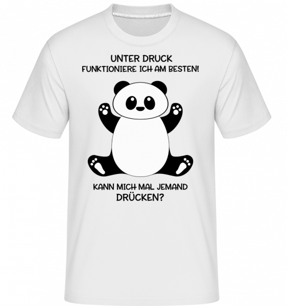 Panda Unter Druck - Shirtinator Männer T-Shirt - Weiß - Vorn