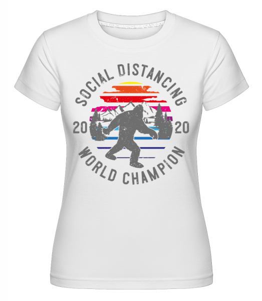 Social Distancing Champion 2020 - Shirtinator Frauen T-Shirt - Weiß - Vorn