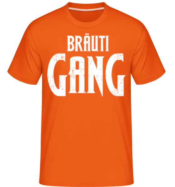 JGA Braeuti Gang - Shirtinator Männer T-Shirt - Orange - Vorne