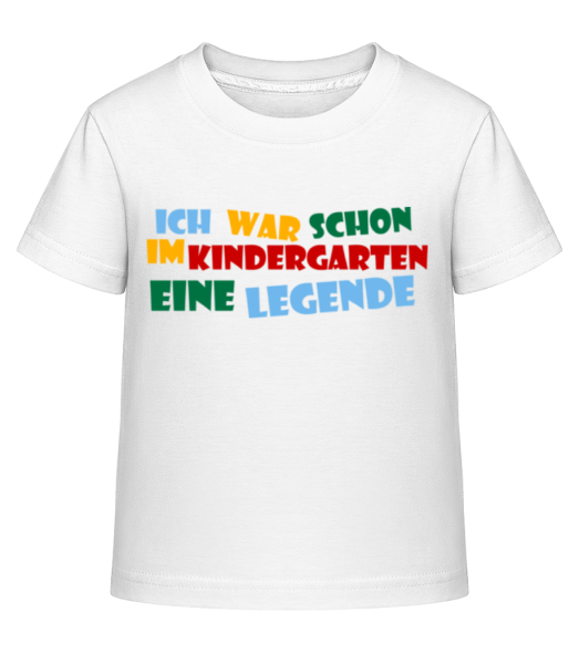 Kindergarten Legende - Kinder Shirtinator T-Shirt - Weiß - Vorne