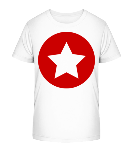 Star Icon Red - Kinder Bio T-Shirt Stanley Stella - Weiß - Vorne