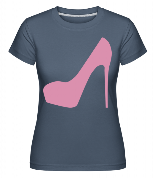 High Heel - Shirtinator Frauen T-Shirt - Denim - Vorn