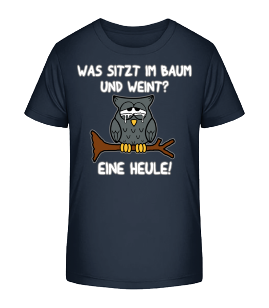 Eine Heule - Kinder Bio T-Shirt Stanley Stella - Marine - Vorne