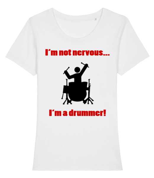 I'm A Drummer - Frauen Bio T-Shirt Stanley Stella - Weiß - Vorne