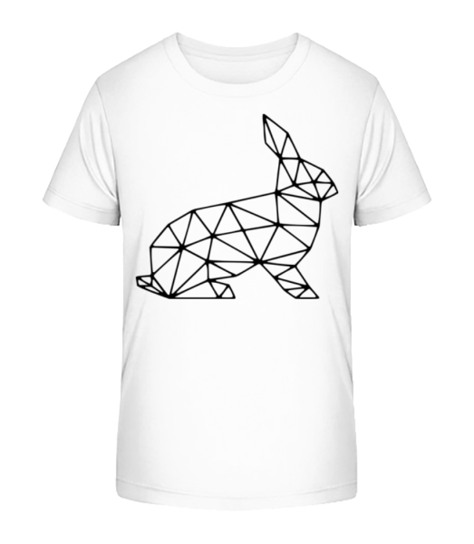 Polygon Hase - Kinder Bio T-Shirt Stanley Stella - Weiß - Vorne