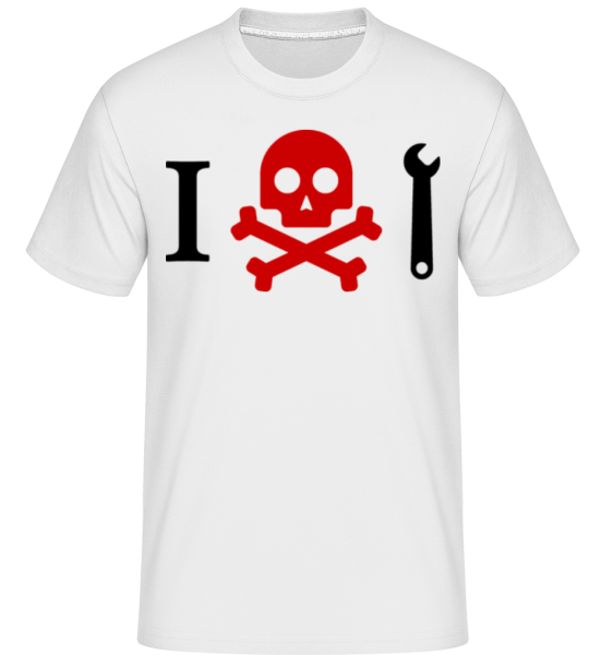 I Love DIY Icon Skull - Shirtinator Männer T-Shirt - Weiß - Vorne
