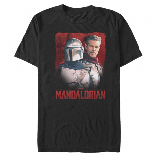 Star Wars - The Mandalorian - Mandalorian & the Marshal Mando and Cobb - Männer T-Shirt - Schwarz - Vorne
