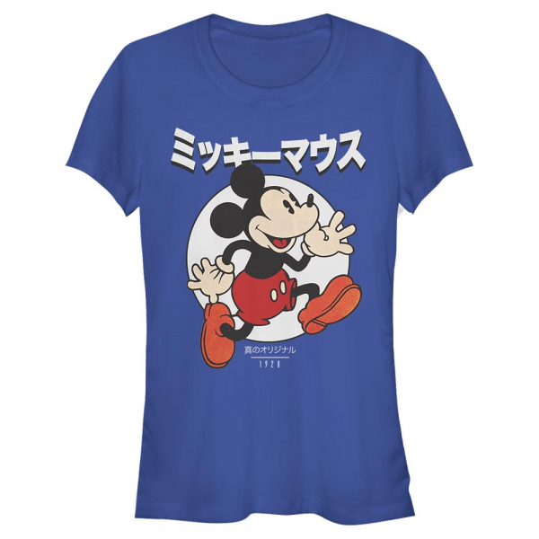 Disney Classics - Micky Maus - Mickey Mouse Kanji Comic - Frauen T-Shirt - Royalblau - Vorne