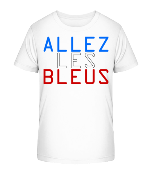 Allez Les Bleus - Kinder Bio T-Shirt Stanley Stella - Weiß - Vorne