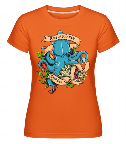 Rise Of Kraken - Shirtinator Frauen T-Shirt - Orange - Vorn